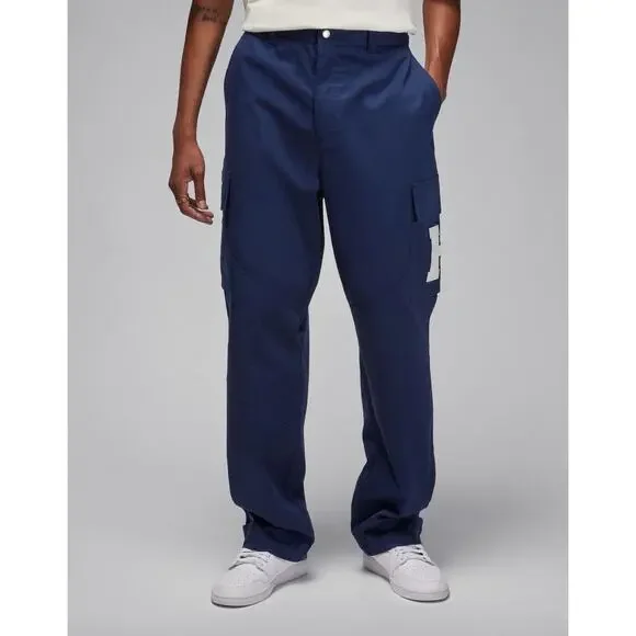 New Men’s Sz L Nike Jordan Howard University Utility Cargo Pants Blue FJ9325-419 - Picture 3 of 6